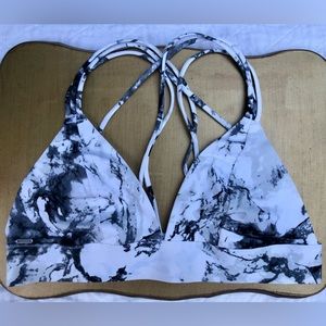 Victoria’s Secret Pink white marbled super soft bralette NWT